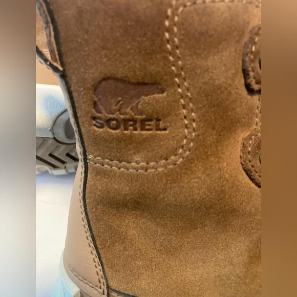 Sorel Kids SZ 2 brown Explorer boots waterproof like new - Picture 10 of 15